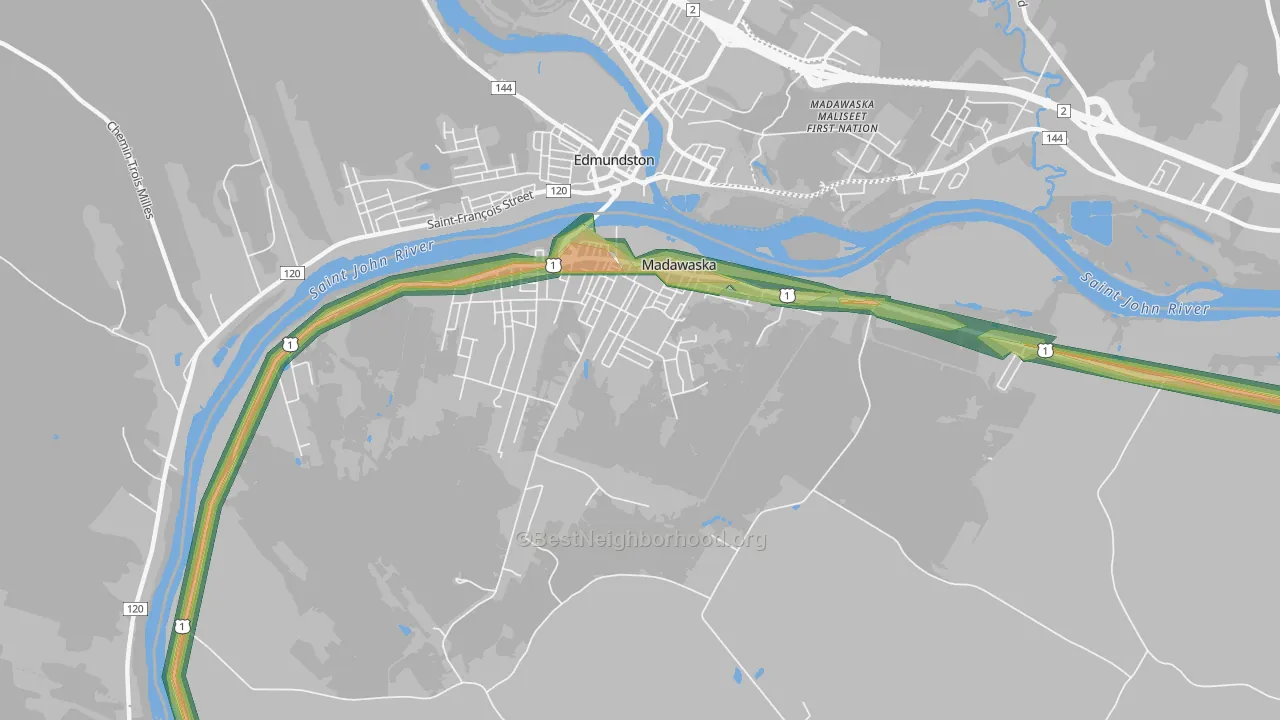 04756, ME Map of Noise Levels in 04756