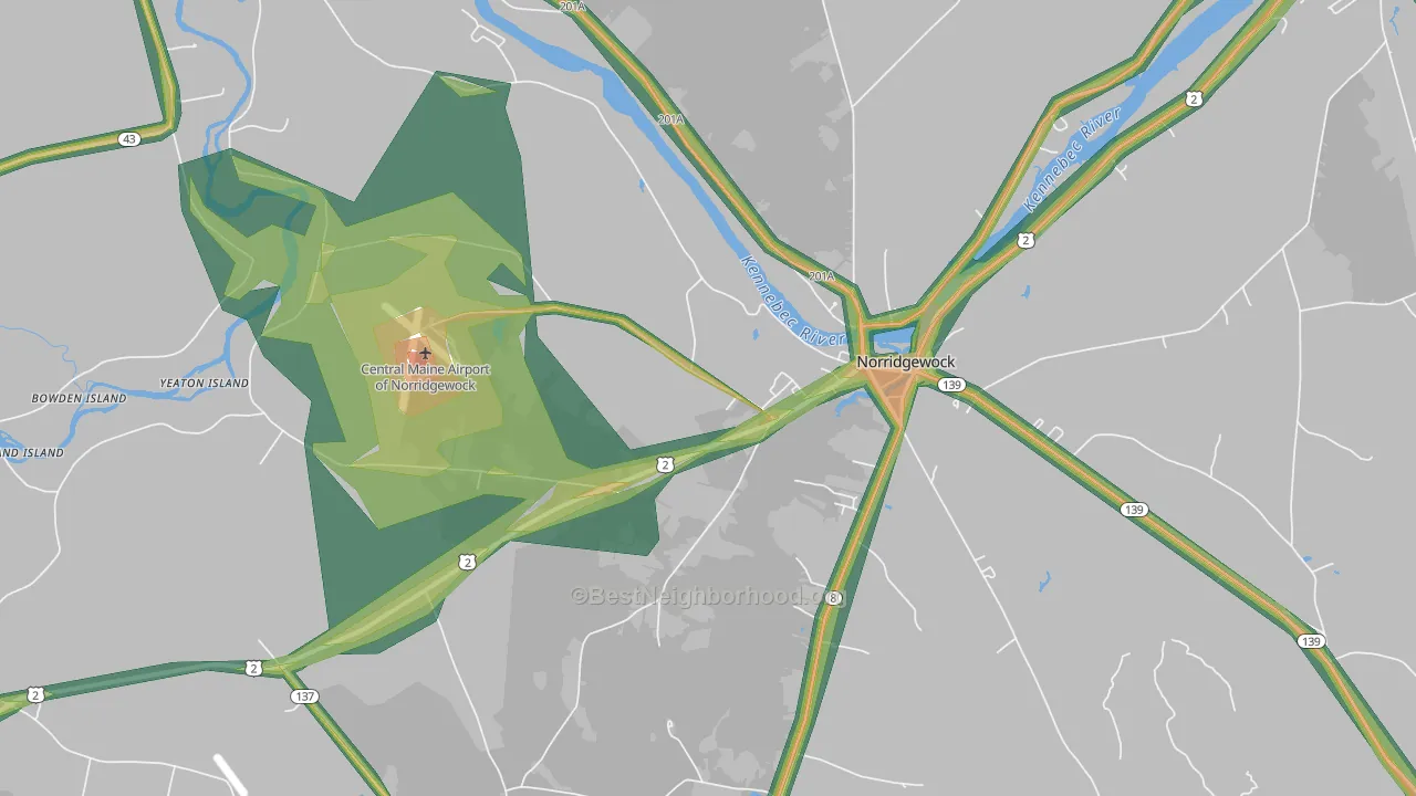 04957, ME Map of Noise Levels in 04957
