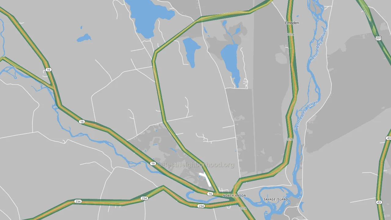 04958, ME Map of Noise Levels in 04958