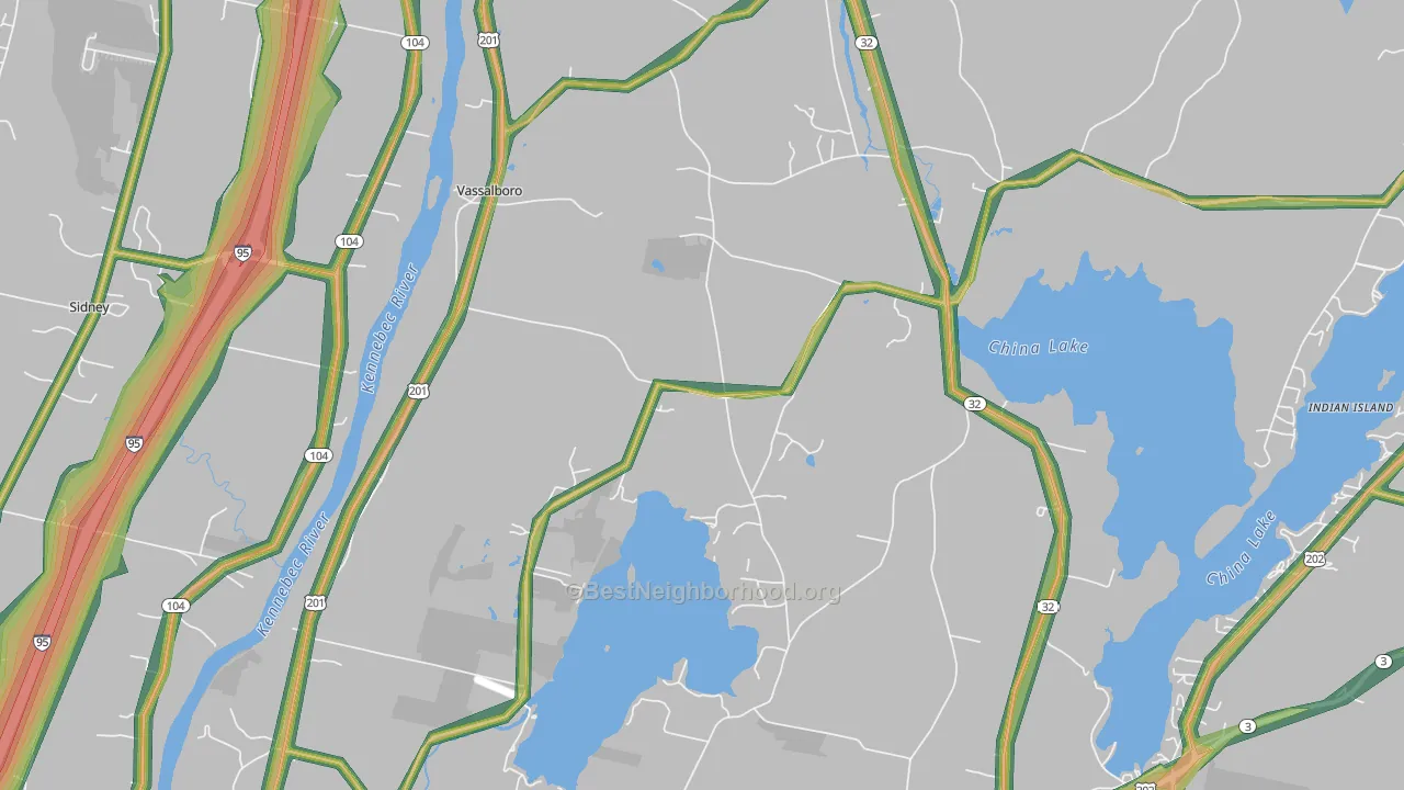 04989, ME Map of Noise Levels in 04989