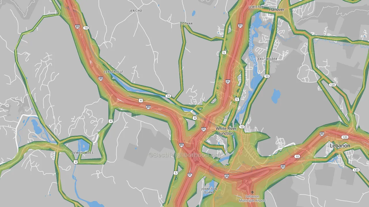 05001, VT Map of Noise Levels in 05001