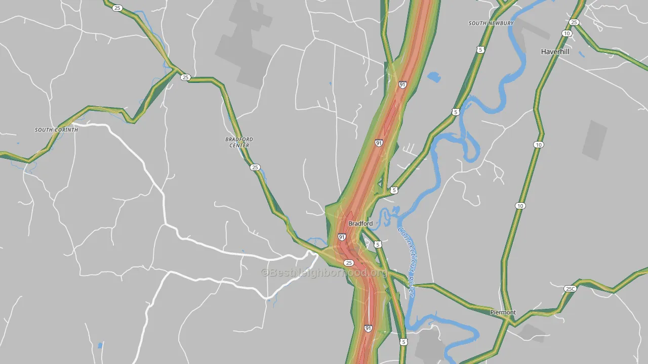 05033, VT Map of Noise Levels in 05033