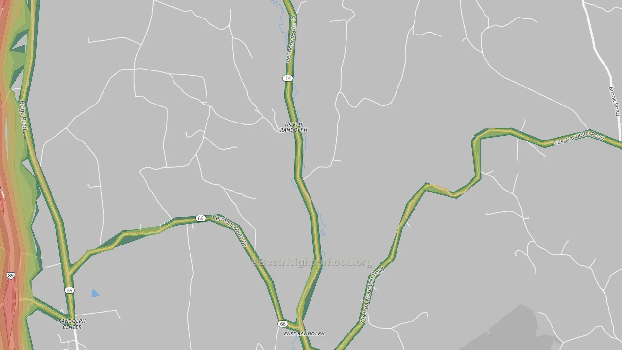 05041, VT Map of Noise Levels in 05041