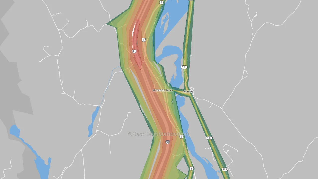 05050, VT Map of Noise Levels in 05050