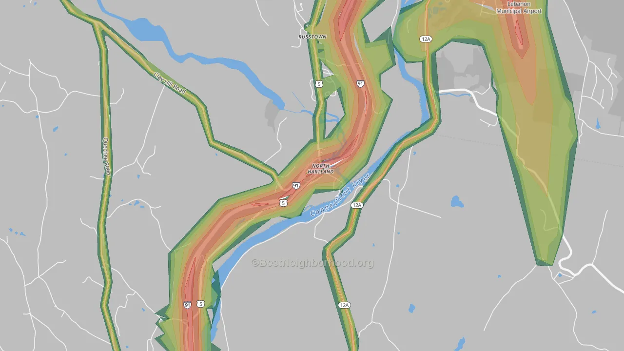 05052, VT Map of Noise Levels in 05052
