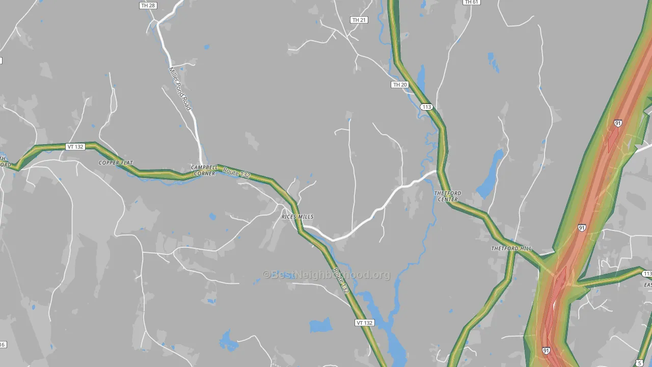 05075, VT Map of Noise Levels in 05075