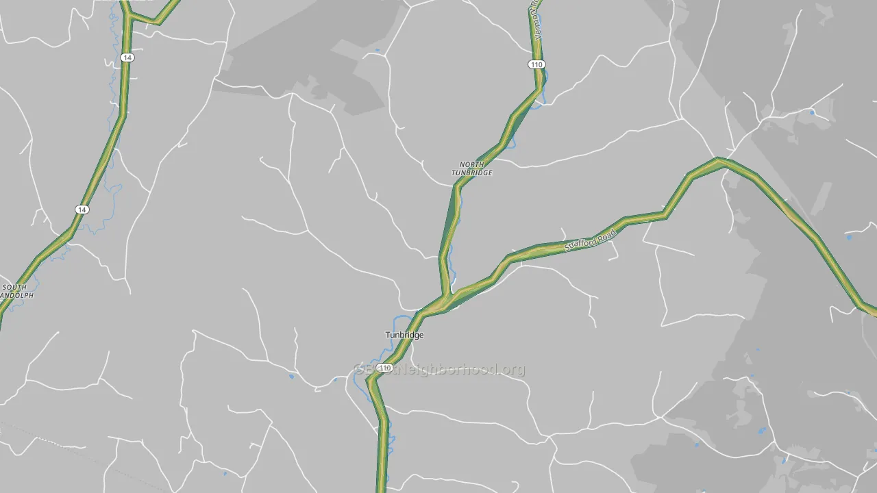 05077, VT Map of Noise Levels in 05077