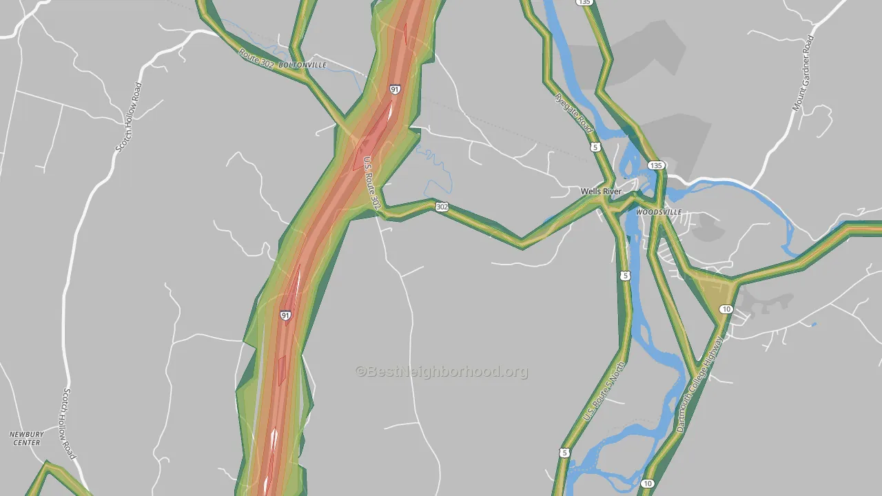 05081, VT Map of Noise Levels in 05081
