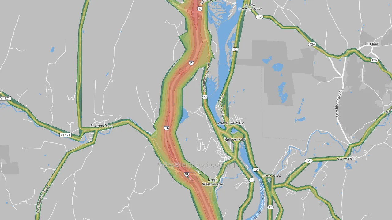 05101, VT Map of Noise Levels in 05101