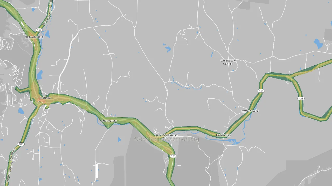 05153, VT Map of Noise Levels in 05153