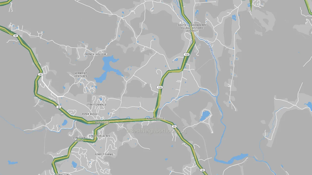 05155, VT Map of Noise Levels in 05155