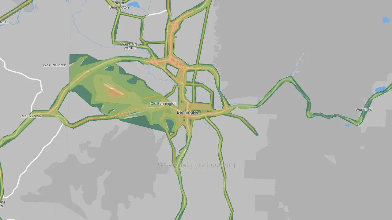 05201, VT Map of Noise Levels in 05201