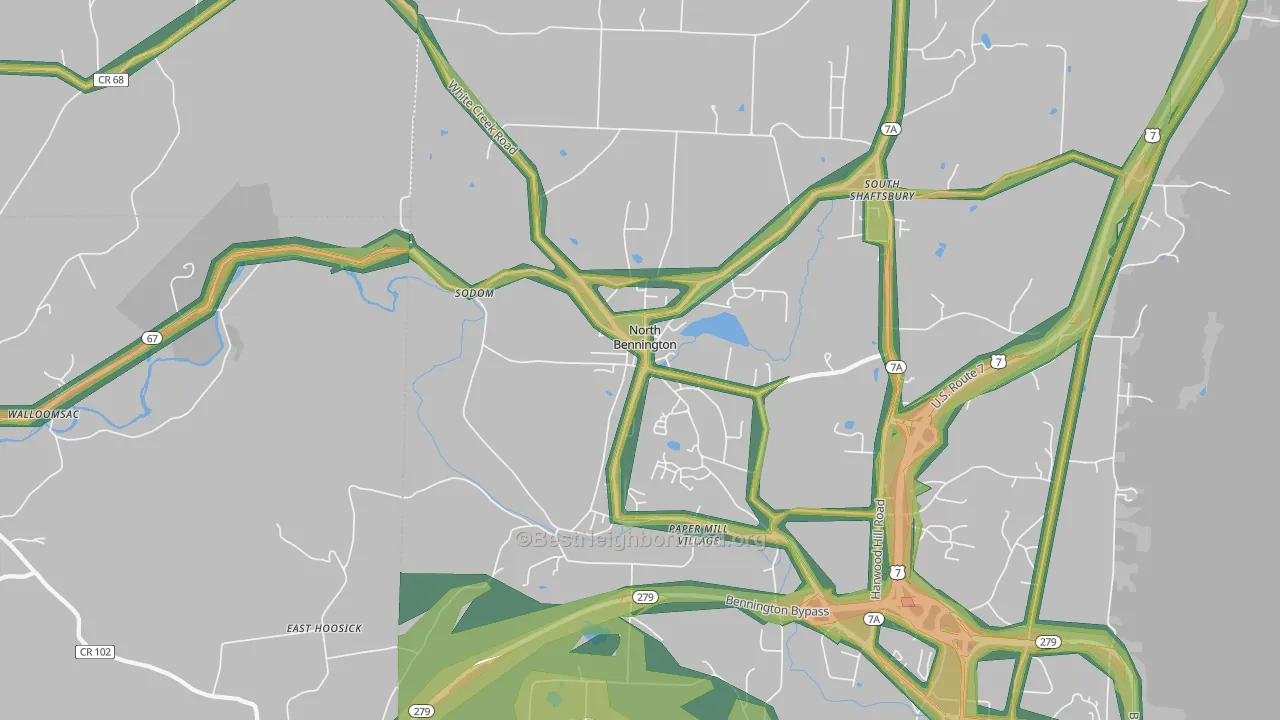 05257, VT Map of Noise Levels in 05257