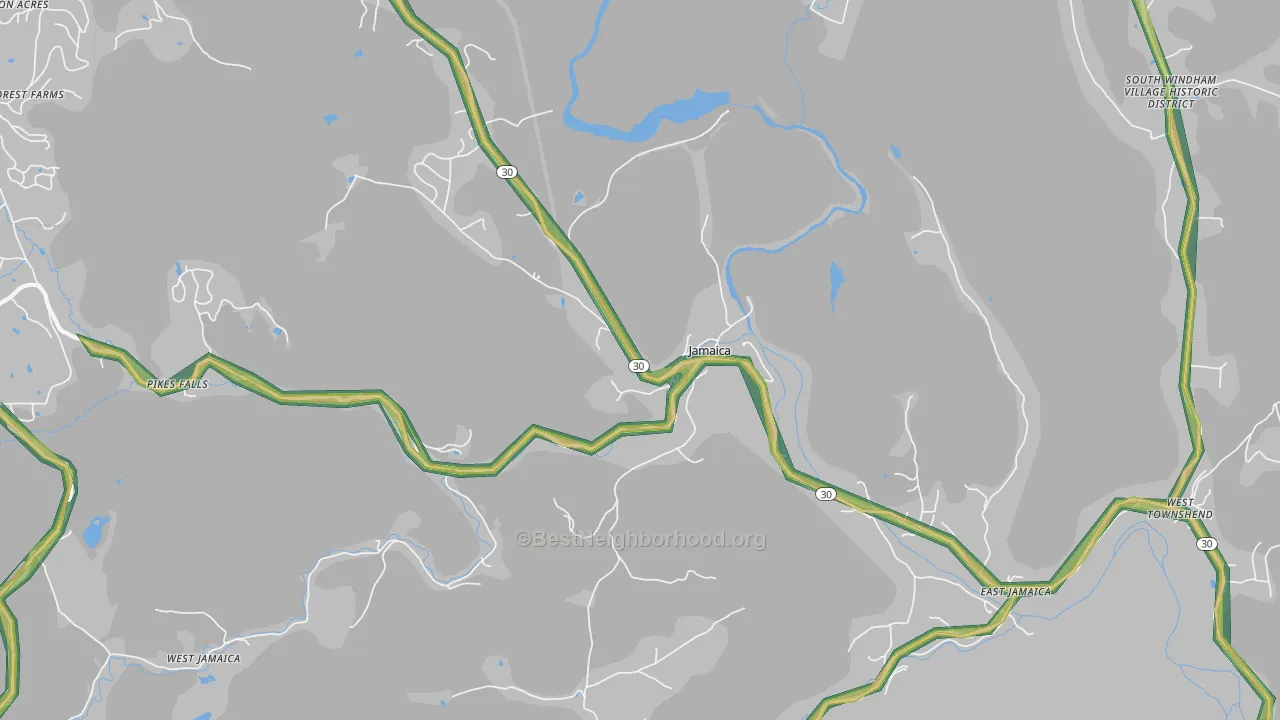 05343, VT Map of Noise Levels in 05343