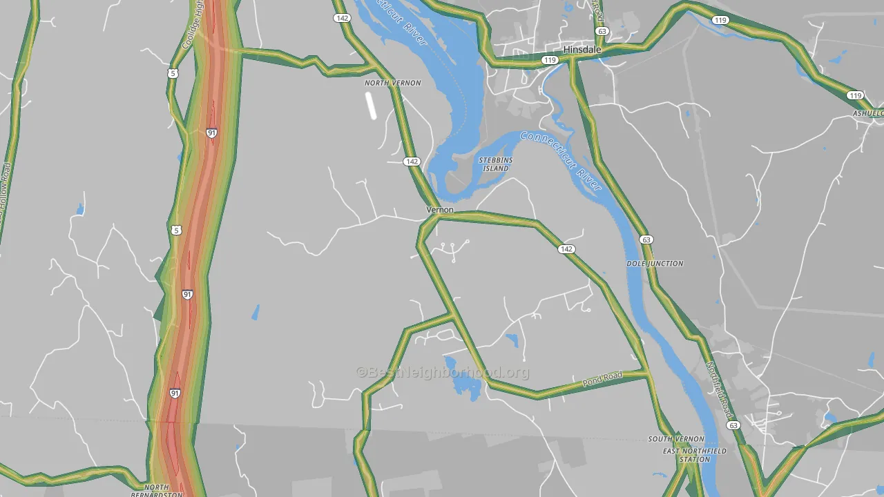 05354, VT Map of Noise Levels in 05354