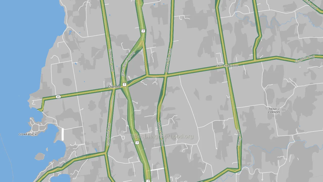 05445, VT Map of Noise Levels in 05445