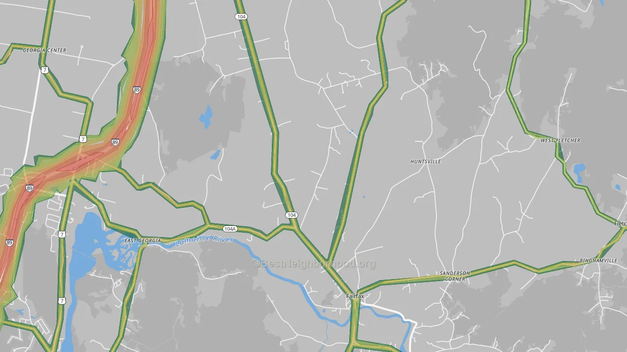 05454, VT Map of Noise Levels in 05454