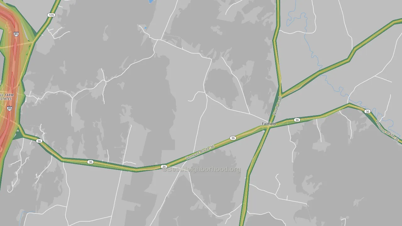 05455, VT Map of Noise Levels in 05455