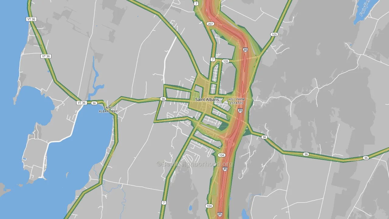 05478, VT Map of Noise Levels in 05478