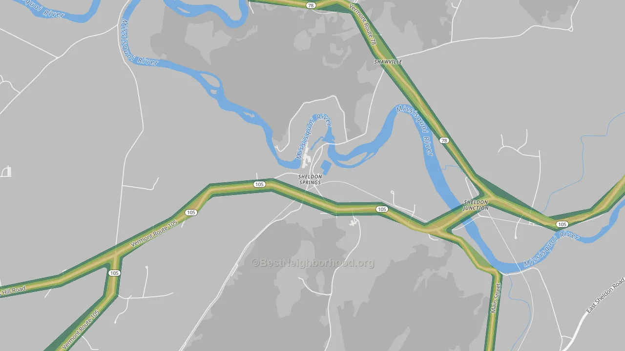 05485, VT Map of Noise Levels in 05485