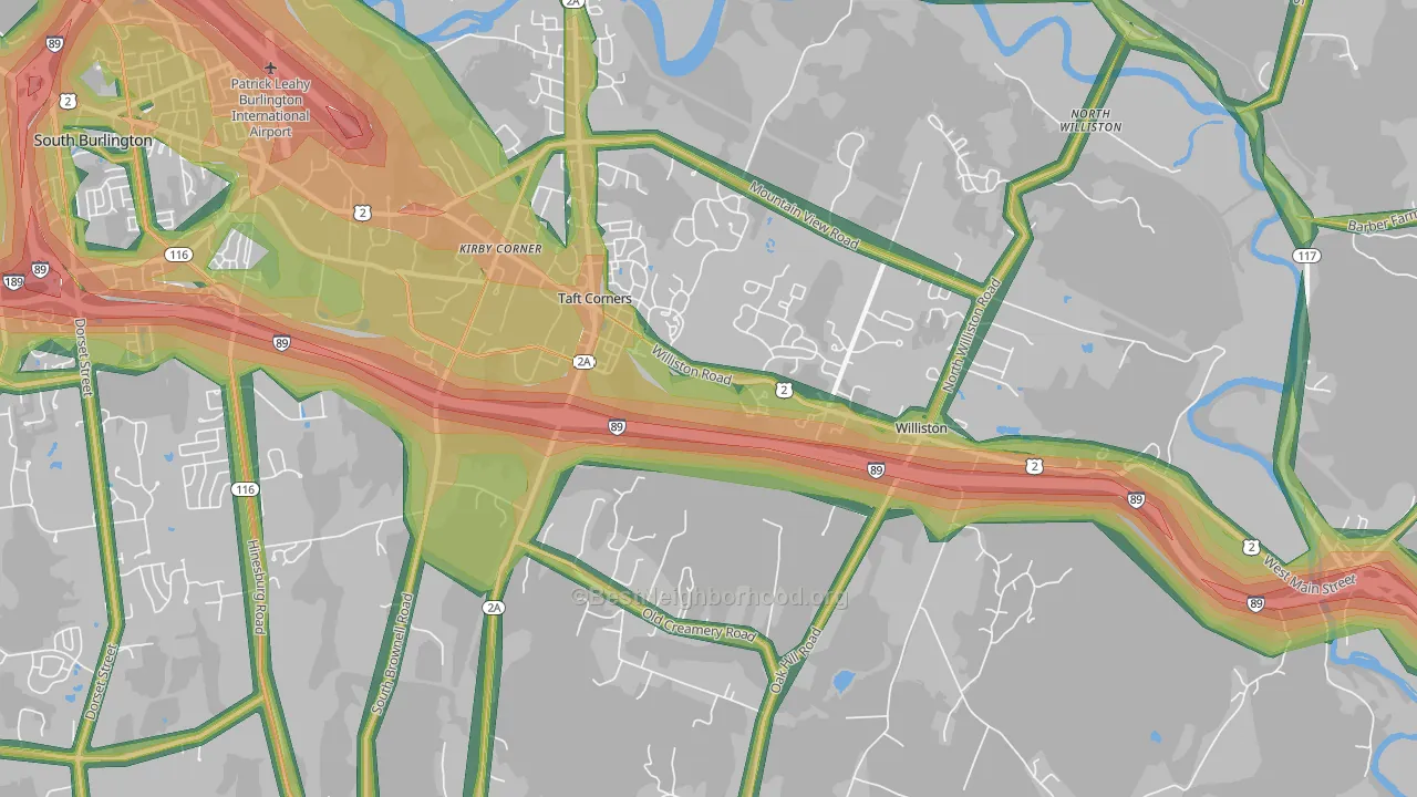 05495, VT Map of Noise Levels in 05495