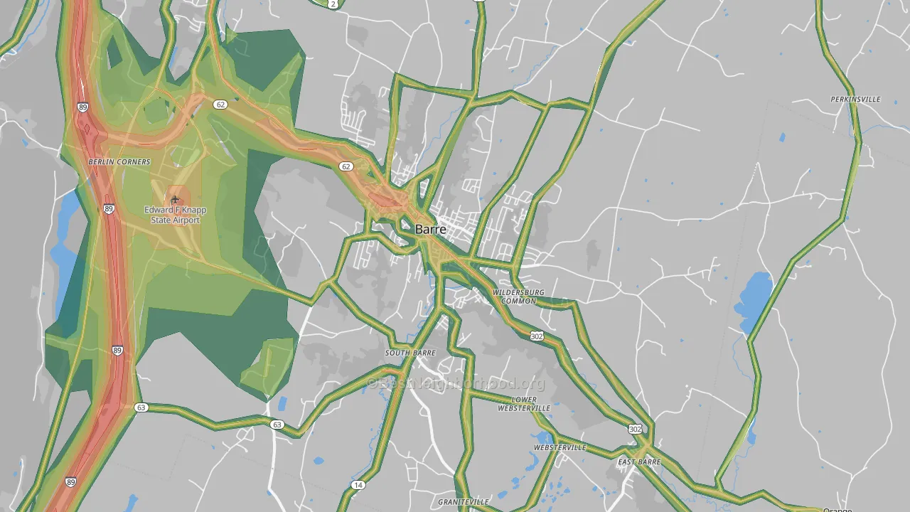 05641, VT Map of Noise Levels in 05641