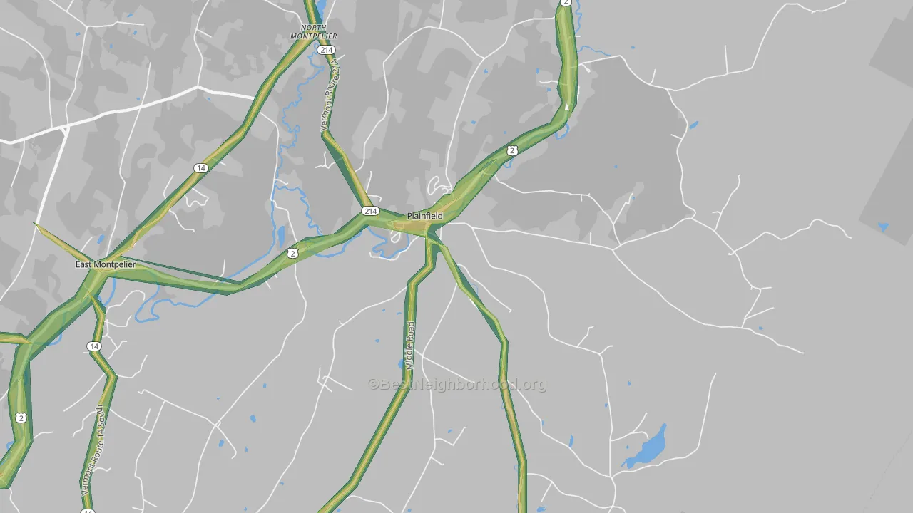 05667, VT Map of Noise Levels in 05667