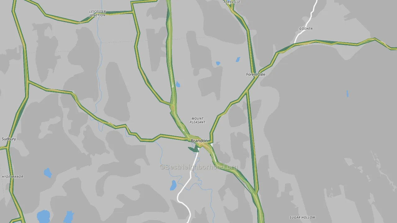 05733, VT Map of Noise Levels in 05733