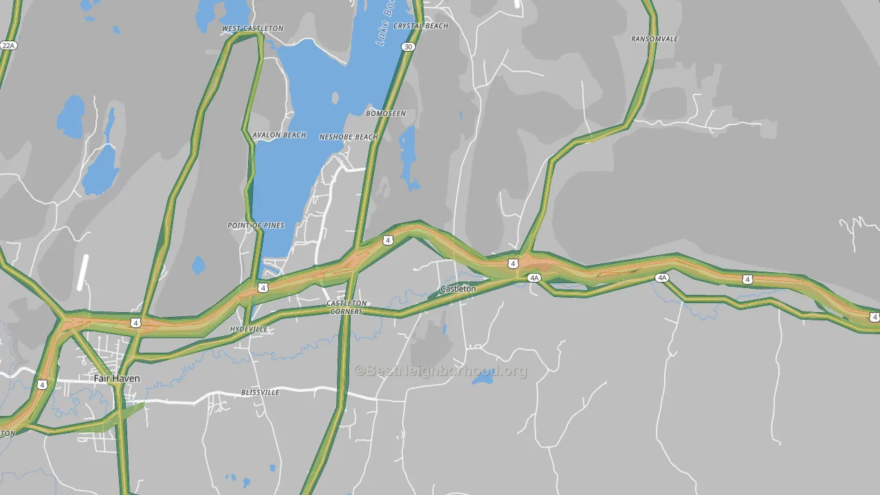 05735, VT Map of Noise Levels in 05735
