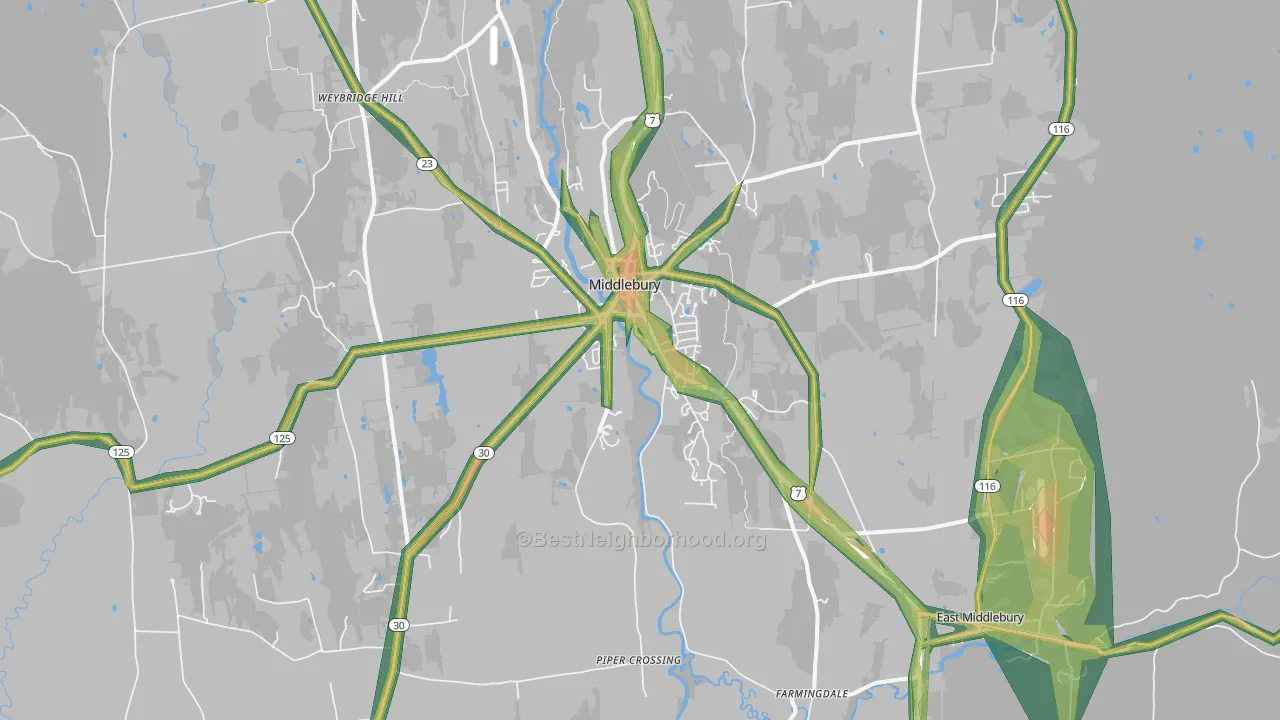 05753, VT Map of Noise Levels in 05753