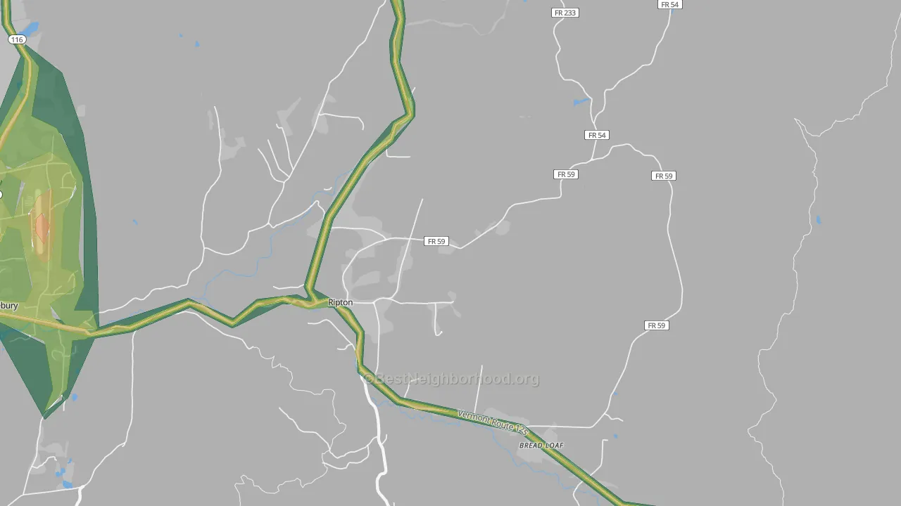 05766, VT Map of Noise Levels in 05766