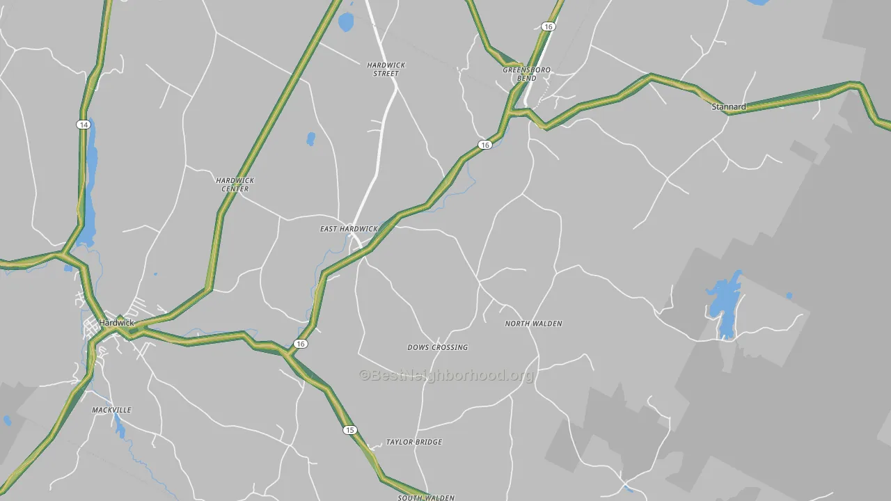 05836, VT Map of Noise Levels in 05836