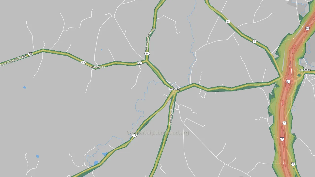 05845, VT Map of Noise Levels in 05845