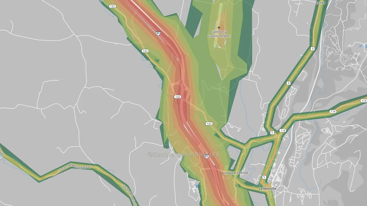05850, VT Map of Noise Levels in 05850