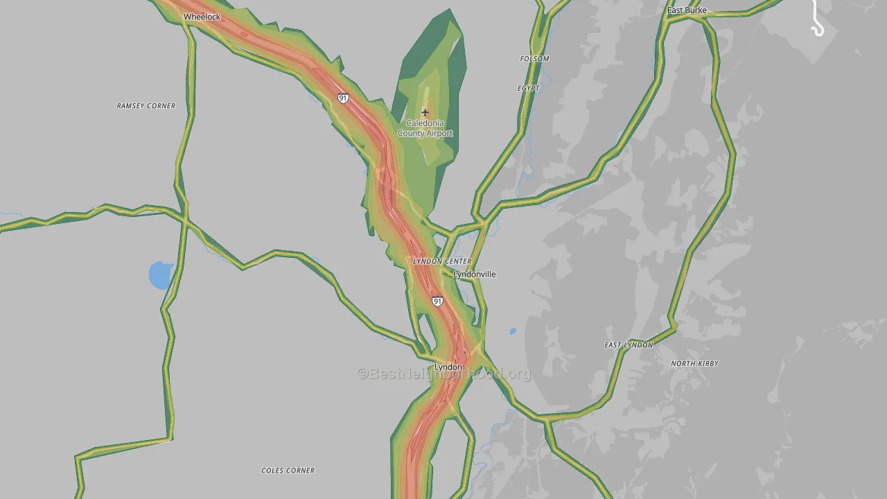 05851, VT Map of Noise Levels in 05851
