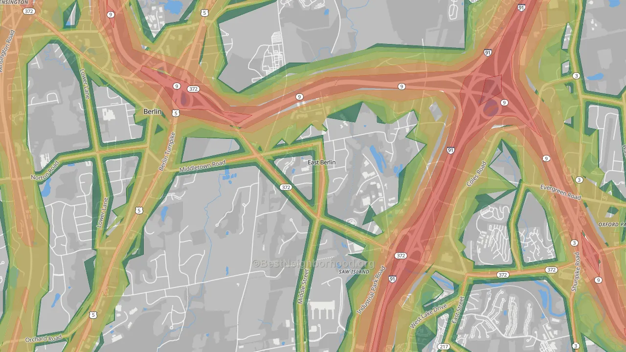 06023, CT Map of Noise Levels in 06023