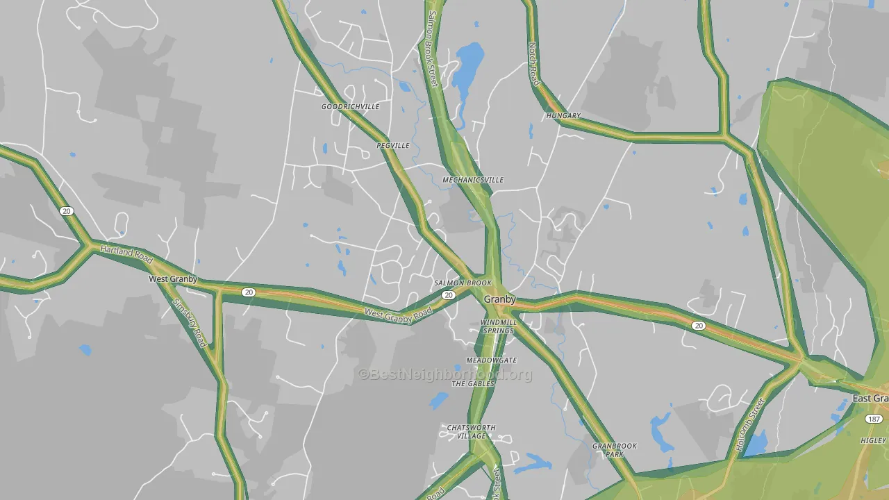 06035, CT Map of Noise Levels in 06035