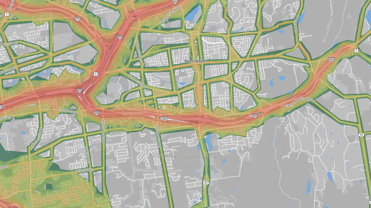 06040, CT Map of Noise Levels in 06040