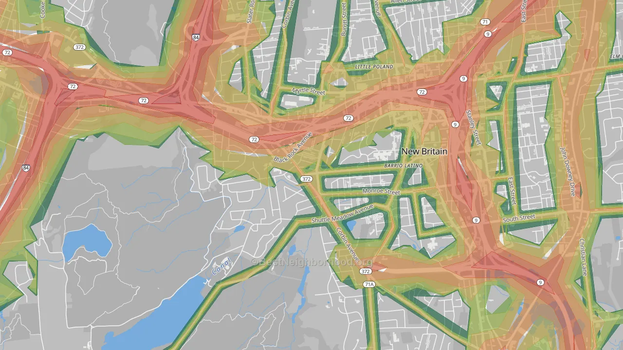 06052, CT Map of Noise Levels in 06052