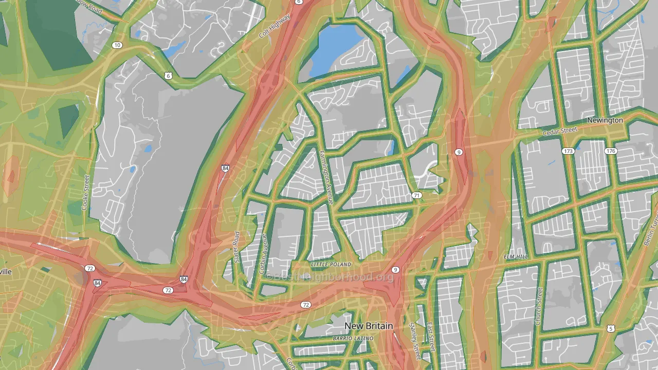 06053, CT Map of Noise Levels in 06053