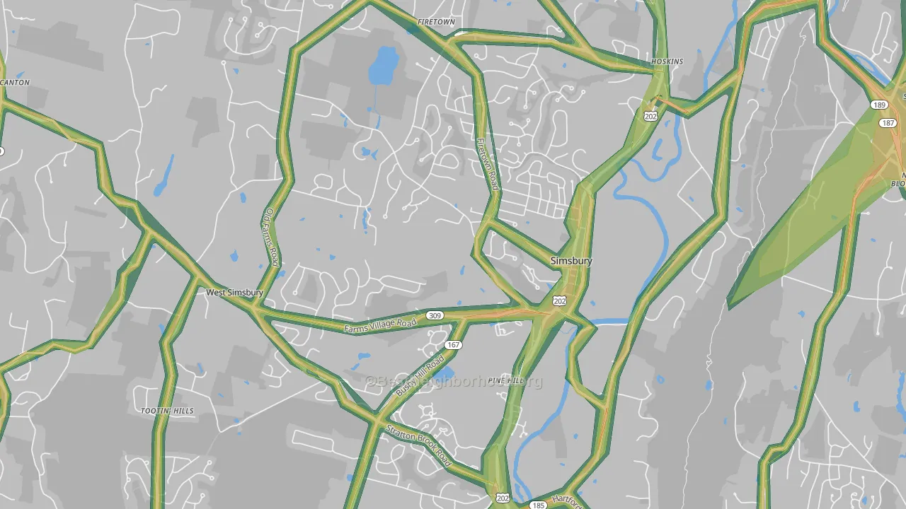 06070, CT Map of Noise Levels in 06070