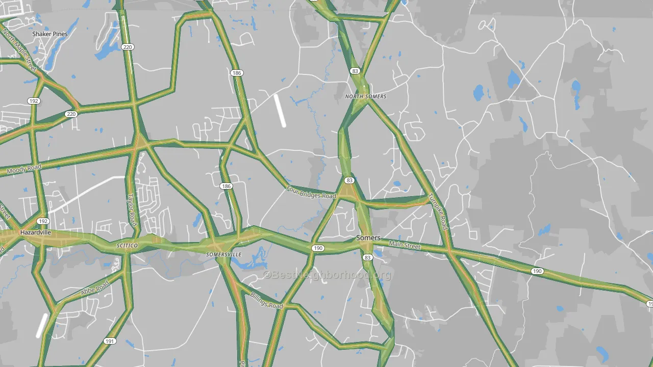 06071, CT Map of Noise Levels in 06071