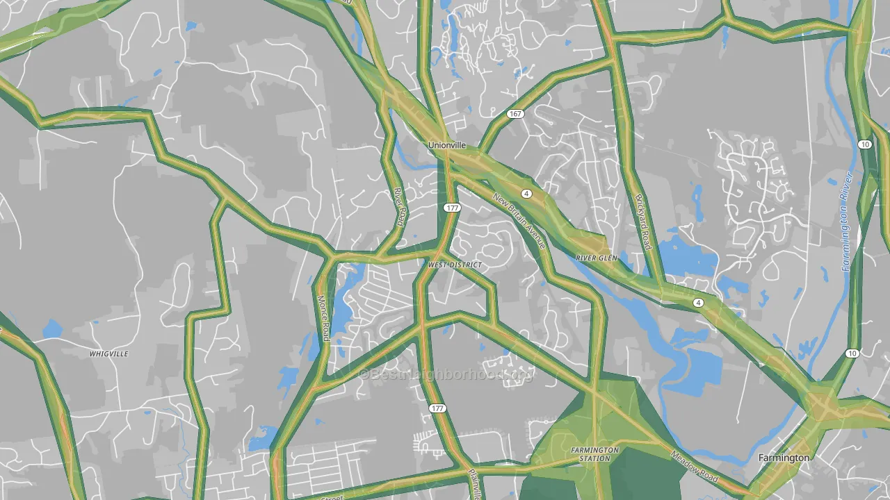 06085, CT Map of Noise Levels in 06085