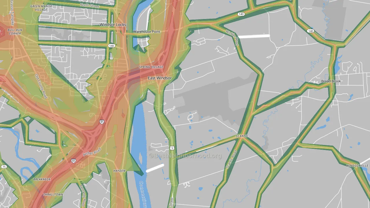 06088, CT Map of Noise Levels in 06088