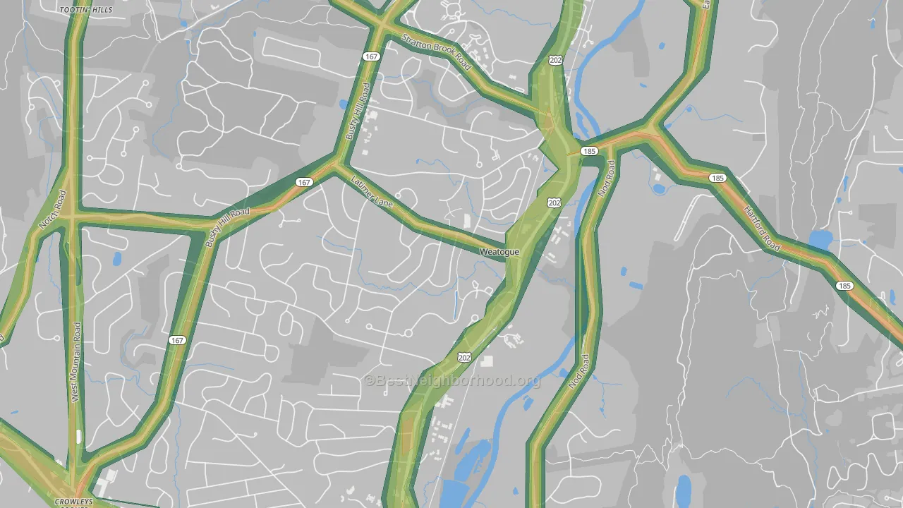 06089, CT Map of Noise Levels in 06089