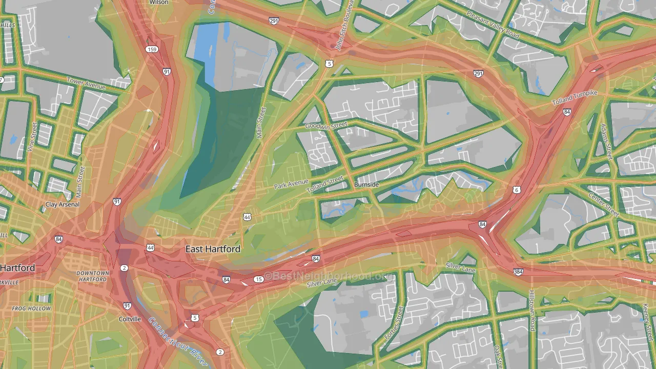 06108, CT Map of Noise Levels in 06108