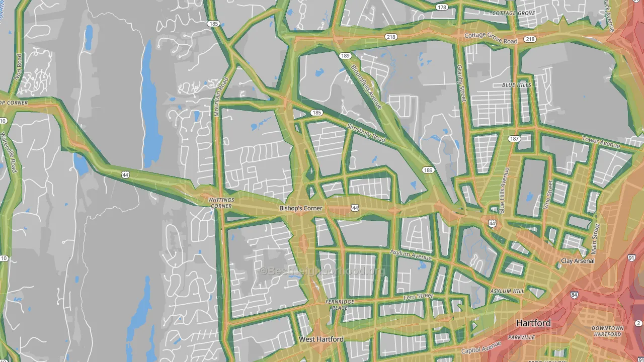 06117, CT Map of Noise Levels in 06117