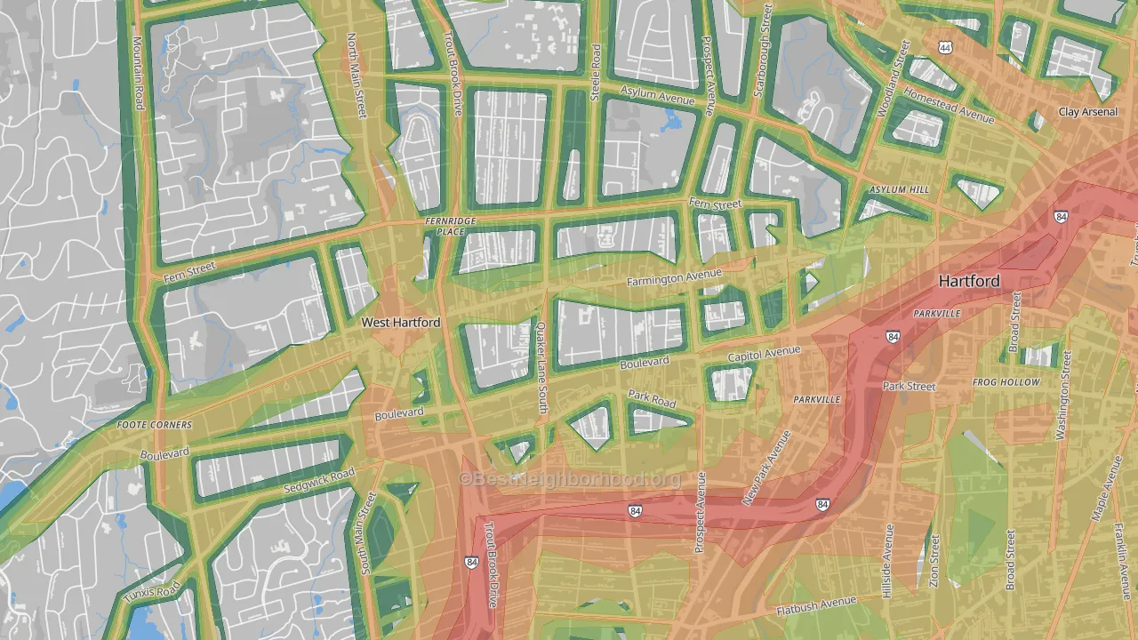 06119, CT Map of Noise Levels in 06119
