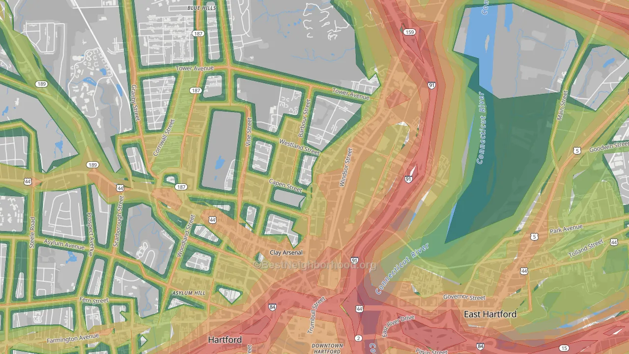 06120, CT Map of Noise Levels in 06120