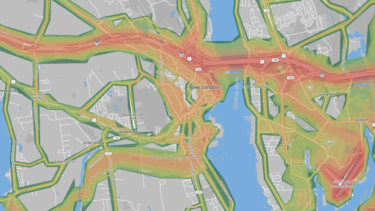 06320, CT Map of Noise Levels in 06320